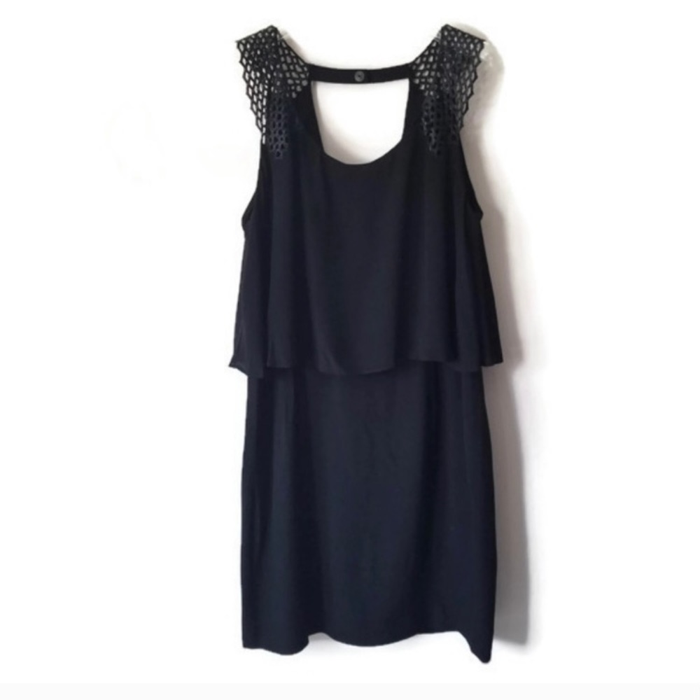 Sandro Dress black tiered sz 3 or 8 US